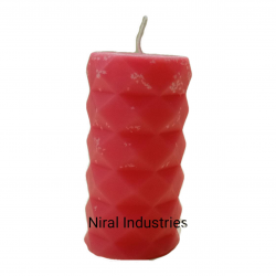 Diamond Cut Big Pillar Silicone Candle Mould HBY751, Niral Industries