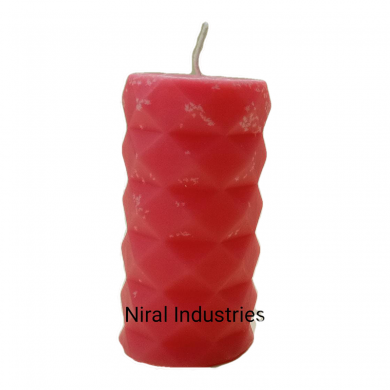 Diamond Cut Big Pillar Silicone Candle Mould Hby751 Niral Industries 7721