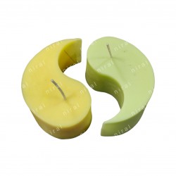 2pc mould set Ying Yang Fengshui Silicone Candle Mould HBY873, Niral Industries